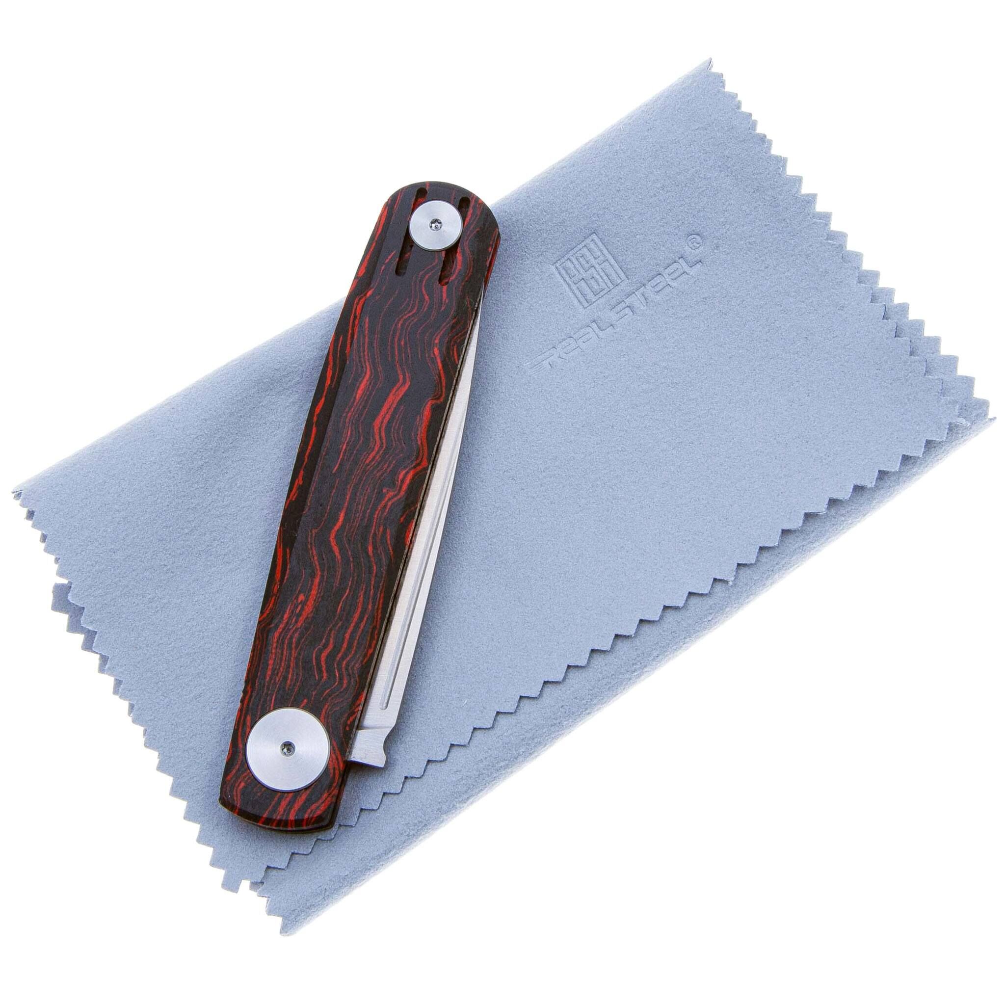 Real Steel Gslip Compact Damascus G10 Ocean Red Slip Joint
