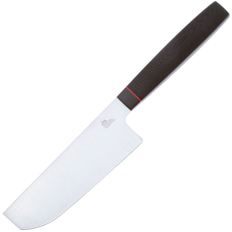 Нож кухонный Owl Knife Накири NA110 сталь N690 рукоять черный G10