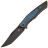 Нож Bestech Togatta Blackwash сталь M390 рукоять Blackwash Ti/Blue CF (BT2102H)