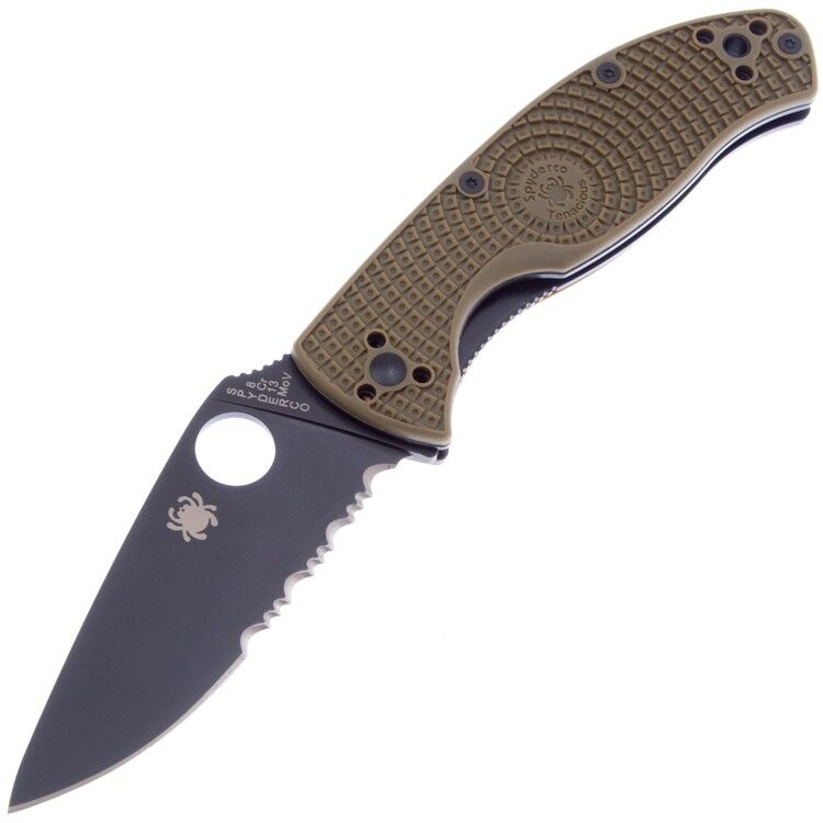 Нож Spyderco Tenacious LTW Black PS сталь 8Cr13MoV рукоять OD FRN (C122PSODBK)