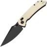 Нож Tenable Fenrir Crossbar Lock blackwash сталь Nitro-V рукоять Ivory G10