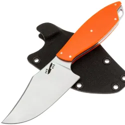 Нож 1-й Цех Разрез сатин сталь N690 рукоять Микарта Burn Orange