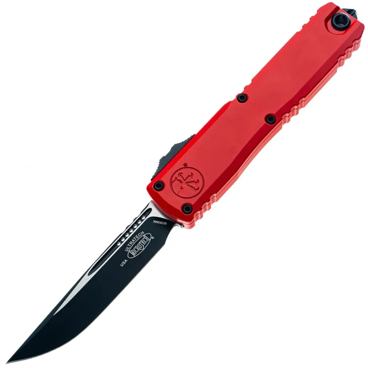 Нож Microtech Ultratech ZBP S/E black сталь M390MK рукоять Red Aluminum (1121-1RD)