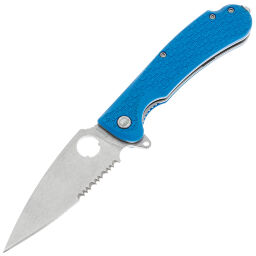 Нож Daggerr Resident DL serrated stonewash сталь 8Cr14MoV рукоять Blue FRN