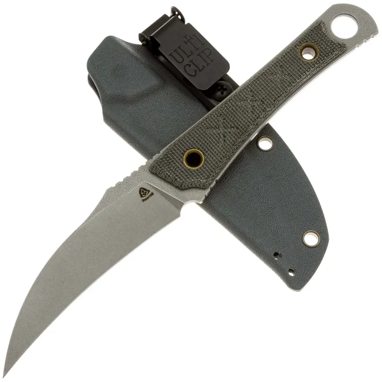 Нож PhantomTools Hawkbill 1.0 сталь Cromax рукоять Green canvas Micarta