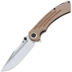 Нож Kansept Pretatout stonewash сталь 154CM рукоять Brown Micarta