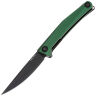Нож Real Steel Teres black PVD сталь Nitro-V рукоять Green Aluminum (7111GB)