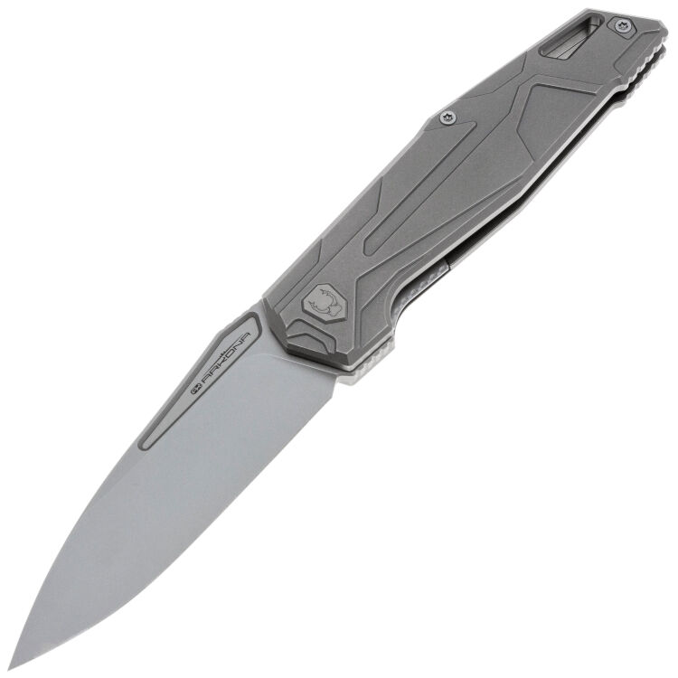 Нож Arkona Buran-II сталь M390 рукоять Grey Titanium