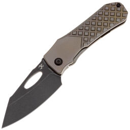 Нож Kansept Loki blackwash сталь S35VN рукоять Bronze Frag Titanium