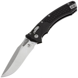 Нож Microtech Amphibian Ram-Lok stonewash сталь M390MK рукоять Black Frag G10 (137RL-10FRGTBK)