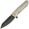 Нож Kansept Superhawk Flipper blackwash сталь S35VN рукоять Gold Titanium