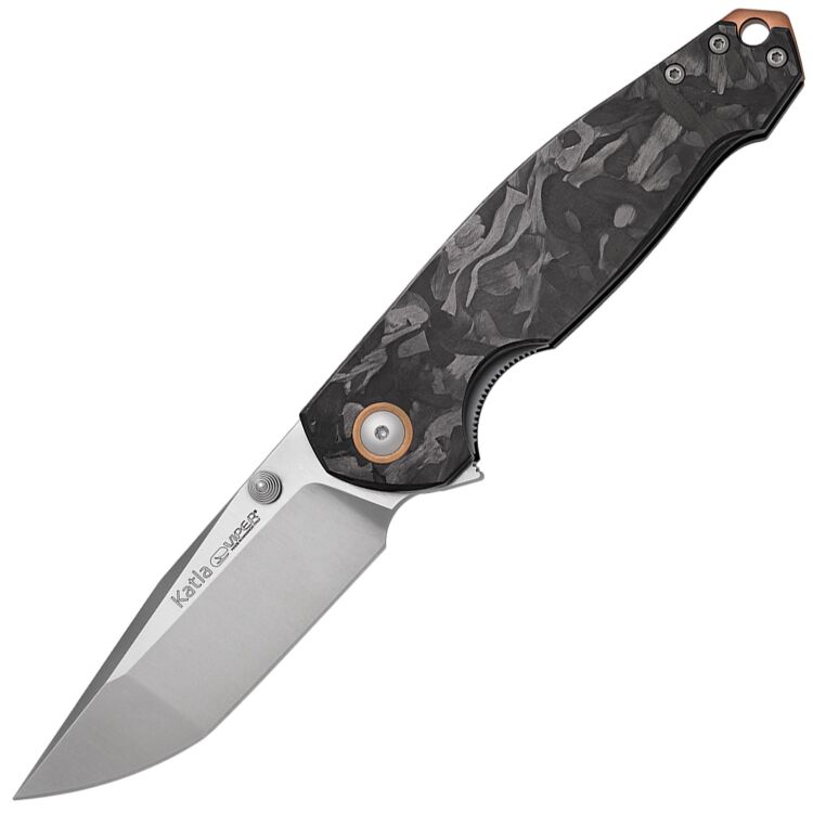 Нож Viper Katla stonewash сталь M390 рукоять Marble Carbon Fiber (V5980FCM)
