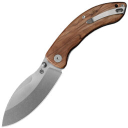 Нож Petrified Fish Zonda stonewash сталь 14С28 рукоять Olive Wood