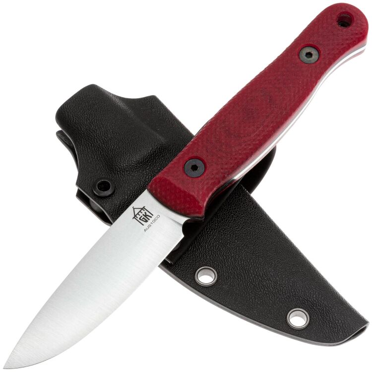 Нож Град Горький Маус конвекс сталь AUS-10Co рукоять Burgundy Micarta