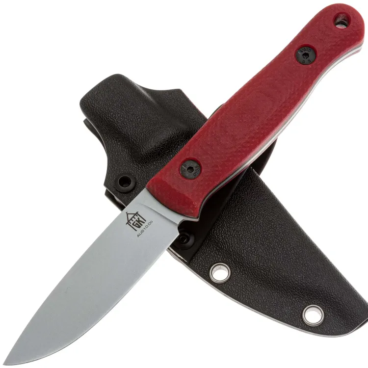 Нож Град Горький Маус сталь AUS-10Co рукоять Burgundy Micarta