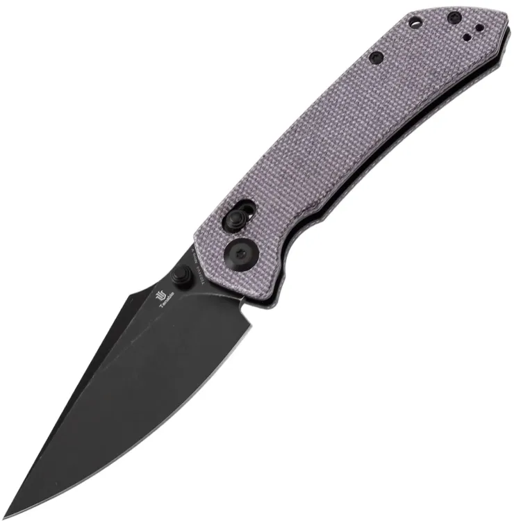 Нож Tenable Fenrir Crossbar Lock blackwash сталь Nitro-V рукоять Purple Micarta