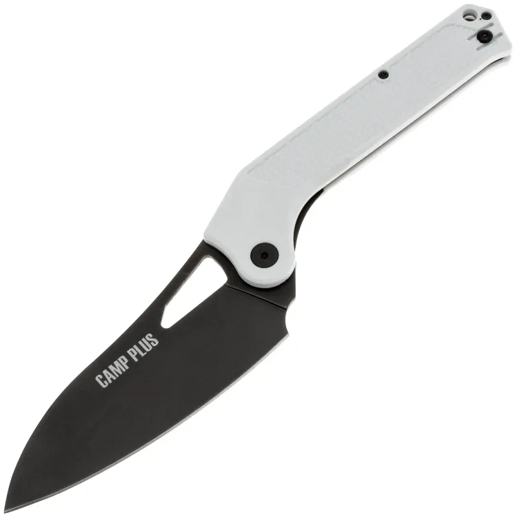 Нож Ontario Camp Plus Cleaver 4.5" black сталь 420 рукоять White GFN (4320WH)