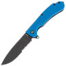 Нож Daggerr Wocket DL blackwash serrated сталь 8Cr14MoV рукоять Blue FRN