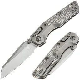 Нож Microtech Marfione Select MSI Mini stonewash сталь M390MK рукоять Grey Frag Titanium Нож Microtech Marfione Select MSI Mini stonewash сталь M390MK рукоять Grey Frag Titanium