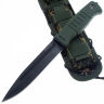 Нож Кизляр Витязь сталь AUS-8 черный рукоять эластрон Олива (014366)