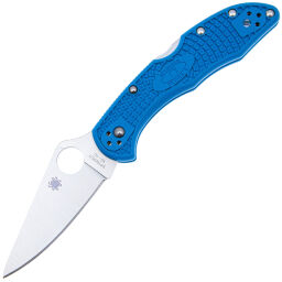 Нож Spyderco Delica 4 сталь VG-10 рукоять Blue FRN (C11FPBL) (Нож складной Spyderco Delica C11FPBL flat ground blue VG-10 рукоять FRN (термопластик))