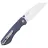 Нож Kizer Wharning satin сталь N690 рукоять Blue Vortex Micarta