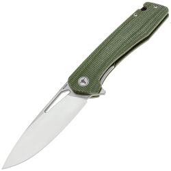 Нож SHOOZIZ XUN120 satin сталь D2 рукоять Green Micarta