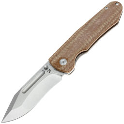 Нож Kansept Superhawk stonewash сталь S35VN рукоять Brown Micarta/Titanium