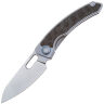 Нож Maxace Black Mirror Blue stonewash сталь M390 рукоять Ti/Carbon Fiber