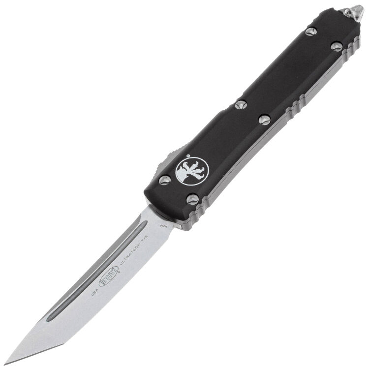 Нож Microtech Ultratech T/E Stonewash сталь M390 рукоять Black Aluminum (123-10)