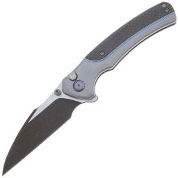 Нож We Knife Ziffius blackwash/satin сталь CPM-20CV рукоять Gray Ti/Twill CF (WE22024A-1)