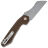 Нож Vosteed Gator Wharncliffe stonewash сталь 14C28N рукоять Brown Micarta