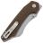 Нож Vosteed Gator Wharncliffe stonewash сталь 14C28N рукоять Brown Micarta