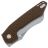Нож Vosteed Gator Wharncliffe stonewash сталь 14C28N рукоять Brown Micarta