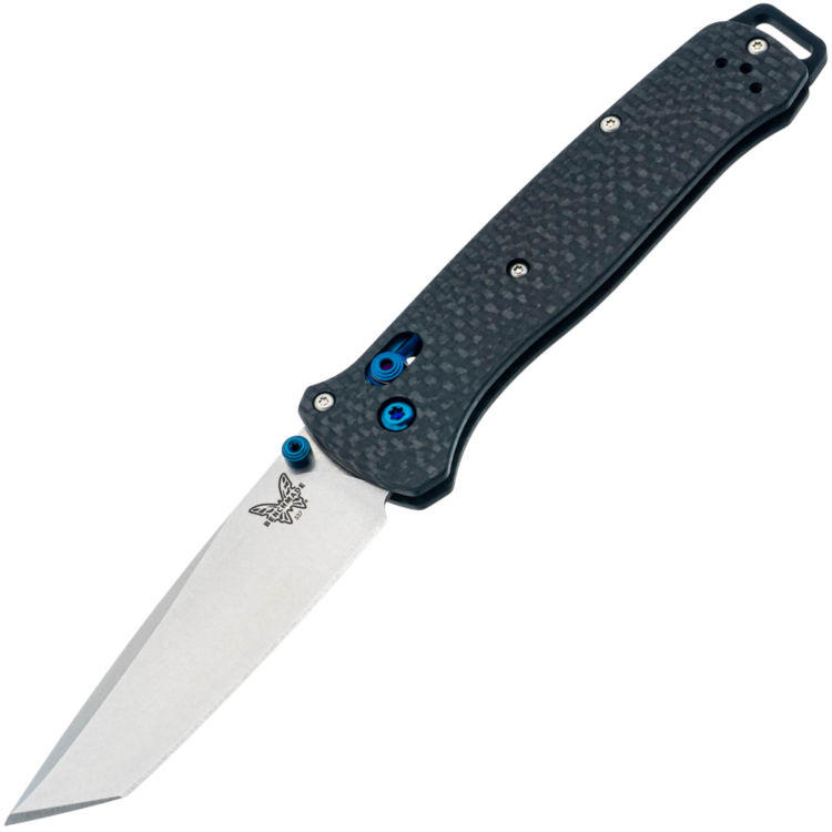 Нож Benchmade Bailout сталь M390 рукоять Carbon Fiber Blue Hardware (537-09)