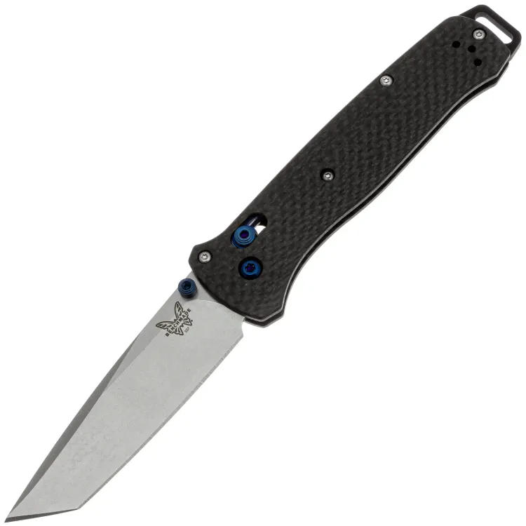 Нож Benchmade Bailout сталь M390 рукоять Carbon Fiber Blue Hardware (537-09)