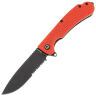 Нож Daggerr Wocket DL blackwash serrated сталь 8Cr14MoV рукоять Orange FRN