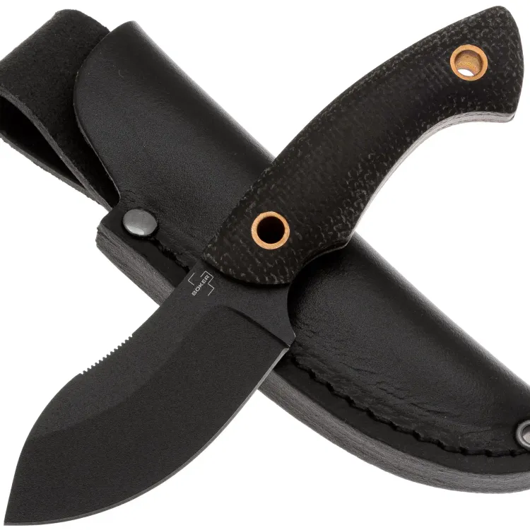 Нож Boker Plus Nessmi Pro Black сталь D2 рукоять Black Micarta (02BO066)