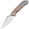 Нож Kansept Fenrir satin сталь S35VN рукоять Brown Micarta/Titanium