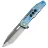 Нож WE Knife Gunwale hand polished сталь M390 рукоять Blue Terrain Titanium (WE24048-3)