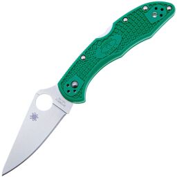 Нож Spyderco Delica 4 сталь VG-10 рукоять Green FRN (C11FPGR) (Нож складной Spyderco Delica C11FPGR flat ground green VG-10 рукоять FRN (термопластик))