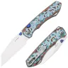 Нож Kizer Wharning stonewash сталь N690 рукоять Multicolor Vortex Micarta