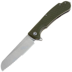 Нож Daggerr Smoke Eater DL serrated stonewash сталь 8Cr14MoV рукоять Olive FRN