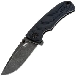 Нож SOG Tellus ATK blackwash сталь Cryo 440C рукоять Blue GRN (11-06-03-43)