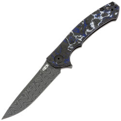 Нож ZT 0450MMC Sinkevich сталь Damascus Vegas Forge рукоять Frost FatCarbon/Ti