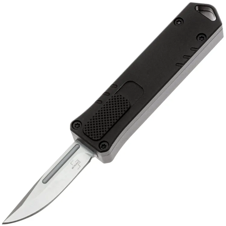 Нож Boker Plus USB OTF satin сталь D2 рукоять Black Aluminium (01BO970)