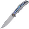 Нож We Knife Zonda beadblast сталь CPM-20CV рукоять Gray Ti/Flamed Ti/Twill CF (WE22016-2)