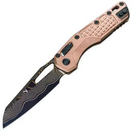 Нож Microtech MSI Ram-Lok сталь Purple Forge Coppermai Damascus рукоять Frag Copper