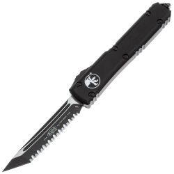 Нож Microtech Ultratech T/E black serrated сталь M390 рукоять Black Aluminium (123-3T)