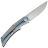 Нож Kansept Naska satin сталь S35VN рукоять Blue/Gray Titanium